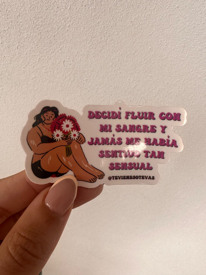 Sticker “Fluyo con Mi Sangre”