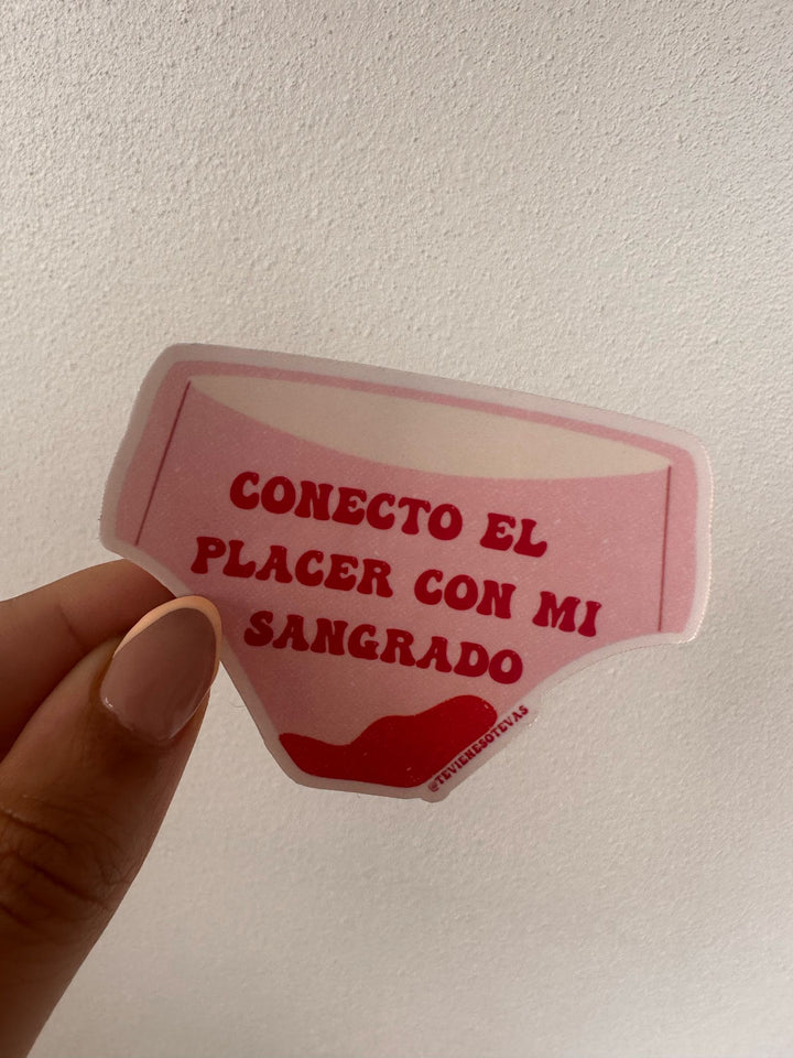 Sticker “Placer + Sangrado”
