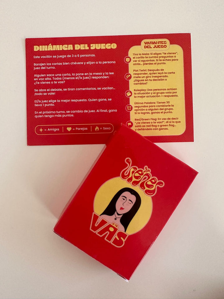 Juego de Cartas "¿Te Vienes o Te Vas?"